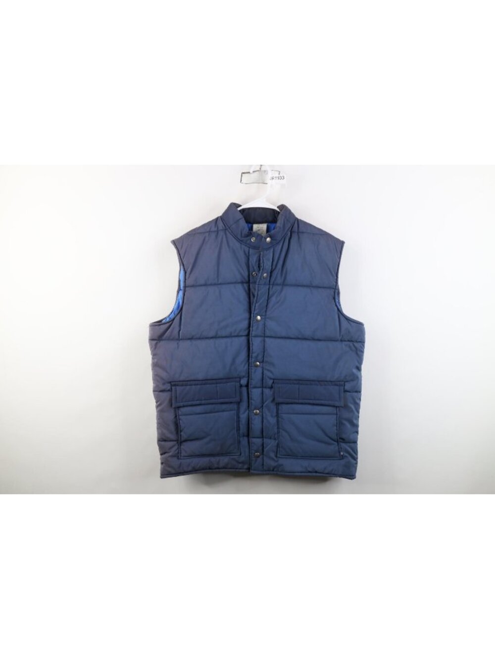 Vintage 80s Walls Blizzard Pruf Mens XL Sun Faded Puffer Vest Jacket Blue USA